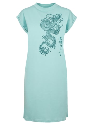 F4NT4STIC Short Sleeve Dress Drachen in Bluemint