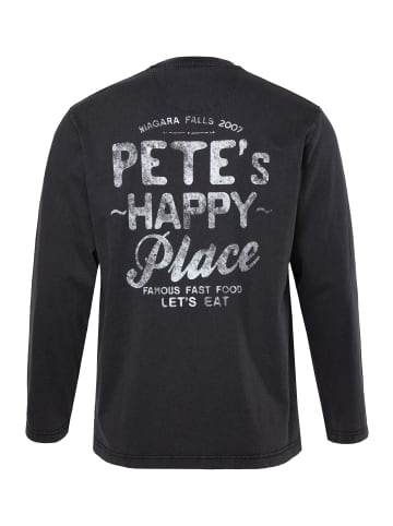 Men Plus Kurzarm T-Shirt in schwarz