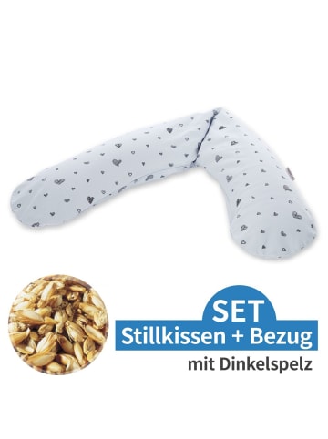 Theraline Stillkissen Das Original mit Dinkelspelz-Füllung in grau,motiv