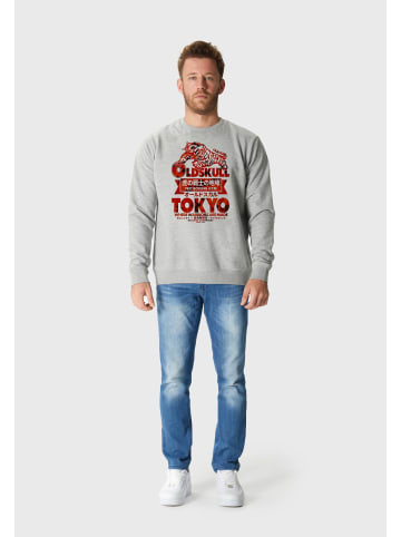 OLDSKULL Sweatshirt ASIAN TOKYO TIGER in Heather Grey