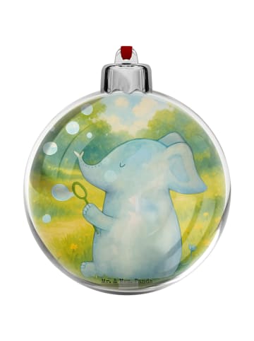 Mr. & Mrs. Panda Weihnachtsbaumkugel Elefant Seifenblasen Design... in Weiß
