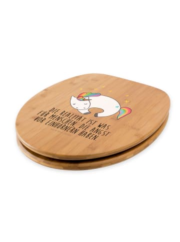 Mr. & Mrs. Panda WC Brille Einhorn Nacht mit Spruch in Braun