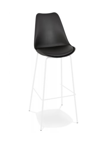 KADIMA DESIGN Barhocker Gepolstert Skai mit Metallgestell | Modern in Schwarz-Weiß
