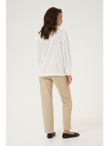 Kaffe Langarm-Bluse KAtio in Chalk