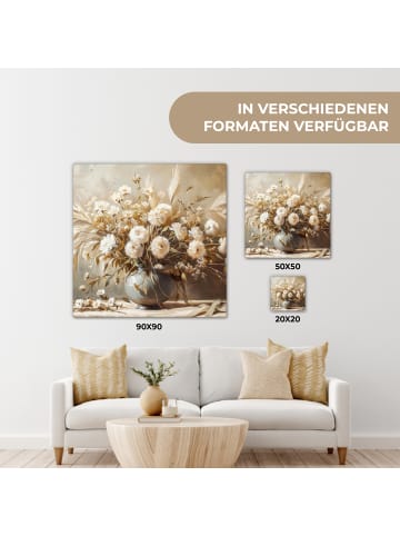 MuchoWow Leinwand Bilder Elegante Blumen