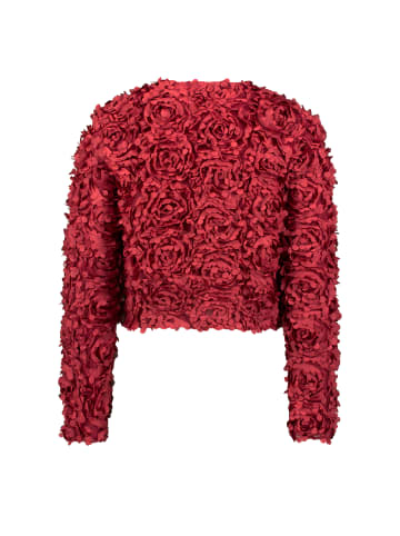 Zero  Bolerojacke mit 3D Blumen in Cabernet