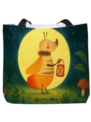 Mr. & Mrs. Panda Shopper Glühwürmchen Design ohne Spruch in Weiß