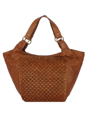 Greenland Nature Femi & Nine Schultertasche Leder 38 cm in cognac