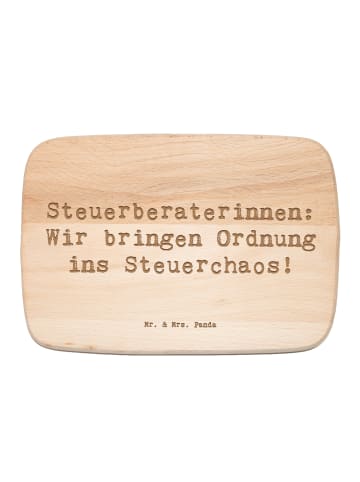 Mr. & Mrs. Panda Holzbrett Spruch Steuerberaterin Ordnung mit Sp... in Transparent