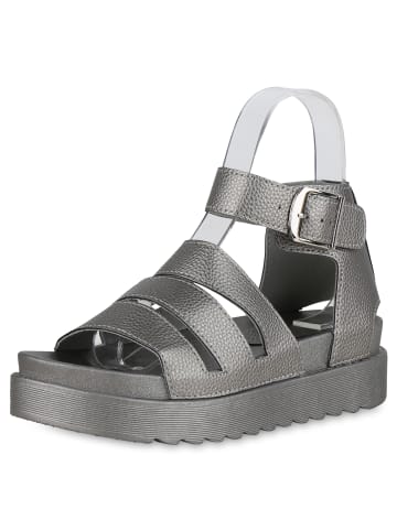 VAN HILL Plateau Sandaletten Emma in Silber