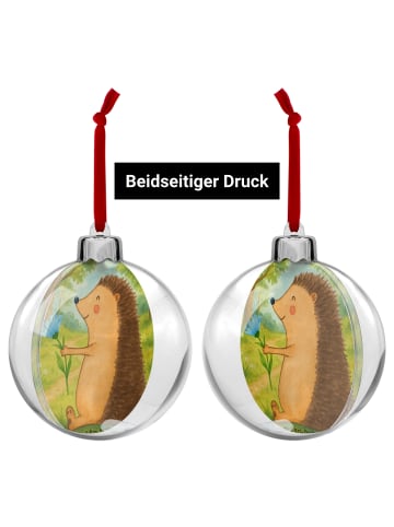 Mr. & Mrs. Panda Christbaum Deko Igel Blumen Design ohne Spruch in Weiß