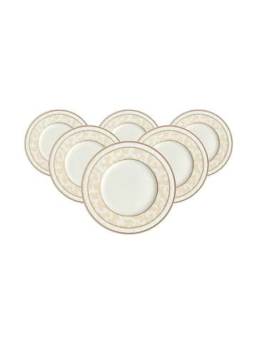 Villeroy & Boch 6er Set Brotteller Ivoire ø 18 cm in weiß-gold