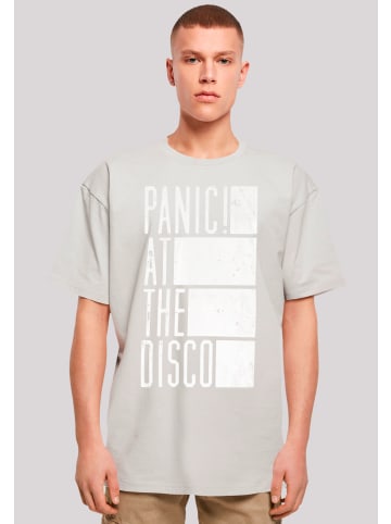 F4NT4STIC Heavy Oversize T-Shirt Panic At The Disco Block Text in lightasphalt