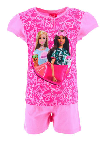 Barbie Schlafanzug kurz Barbie in Pink