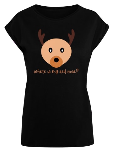 F4NT4STIC T-Shirt Red Nose Weihnachten in schwarz