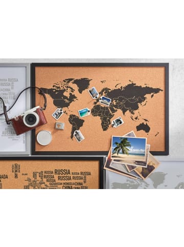 Zeller Korktafel für Notizen World in Braun, (B) 60 x (H) 2 x (L) 40 cm