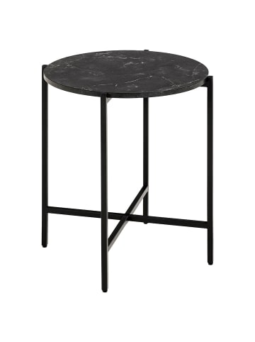 ebuy24 Ecktisch Lamoine Schwarz 40 x 40 cm