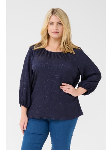 KAFFE curve Langarm-Bluse KClaureen in Midnight Marine CC