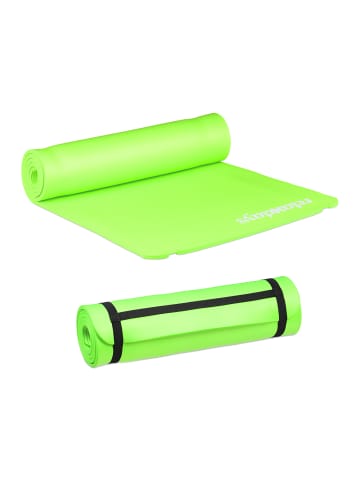 relaxdays 2 x Yogamatte in Grün - (B)60 x (H)1 x (T)180 cm