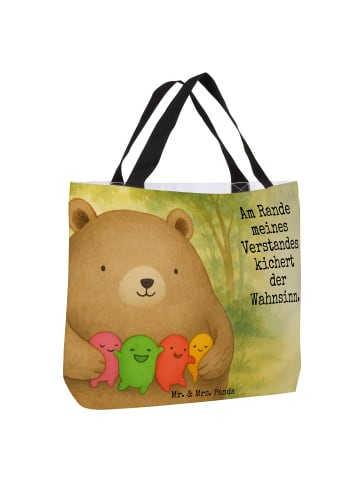 Mr. & Mrs. Panda Shopper Bär Gefühl Design mit Spruch in Weiß