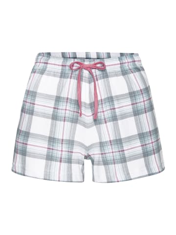 VIVANCE DREAMS Pyjamashorts in graublau-weiß-kariert