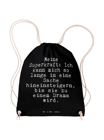 Mr. & Mrs. Panda Stoffbeutel Meine Superkraft: Ich kann... mit S... in Schwarz