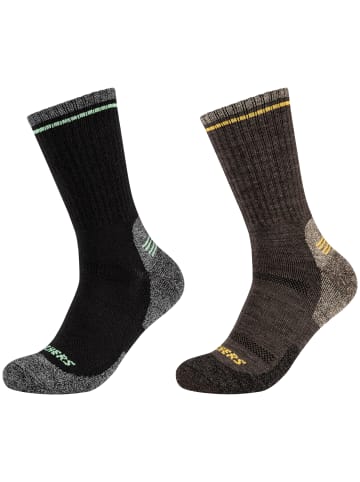 Skechers Skechers 2PPK Men Trail Wool Socks in Schwarz