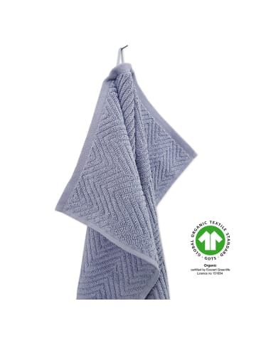 Framsohn 2er Set: Zwirnfrottier BIO Duschtuch "OCEAN" in Taubenblau -(L) 150 x (B) 75 cm