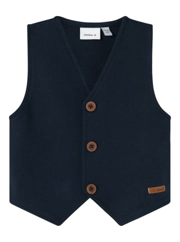 name it Anzugweste NMMFORT SWEAT WAISTCOAT in dark sapphire