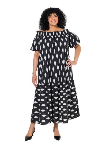 Ulla Popken Midikleid in schwarz