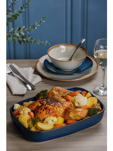 Mason Cash MASON CASH | Auflaufform, quadr., RUSTIC CHARM, blau, 2 L