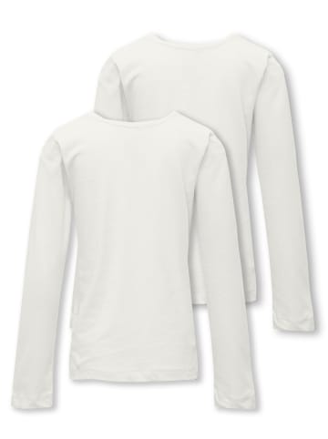KIDS ONLY Langarmshirts 2er Pack KOGNEW ONLY L/S TEE in cloud dancer