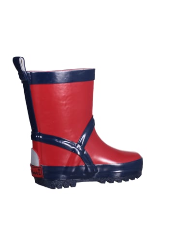 Playshoes Gummistiefel uni in Rot/Marine