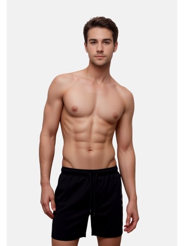 Jack & Jones Bade-Shorts 'Maui Wave Logo' in schwarz