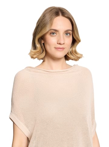 Betty Barclay Lochstrick-Pullover mit Wasserfallausschnitt in Grau