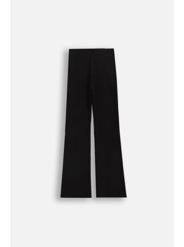 Coccodrillo Gerippte Leggings mit langem Bein in schwarz