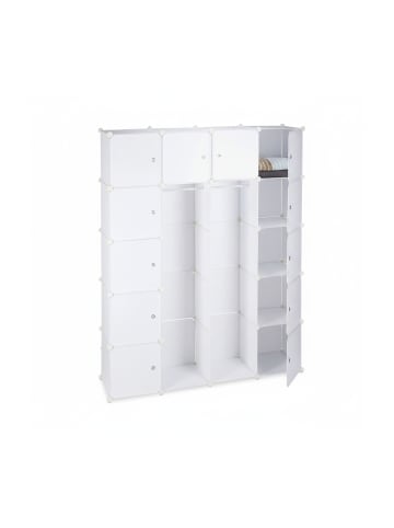 relaxdays Kleiderschrank Stecksystem in Weiß