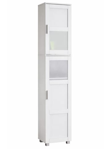 VCM  Holz Badmöbel Badschrank Hochschrank Nilari in Weiß