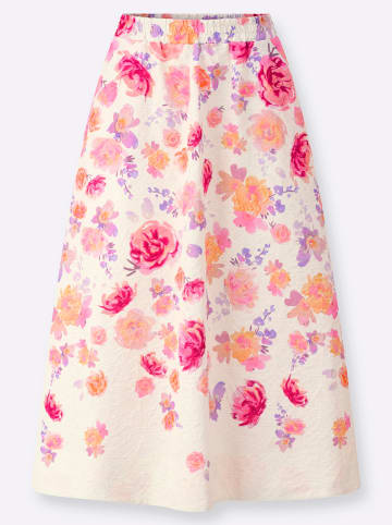 Heine Druck-Rock in champagner-altrosa-bedruckt