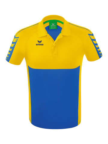 erima Herren Six Wings Poloshirt in new royal/gelb