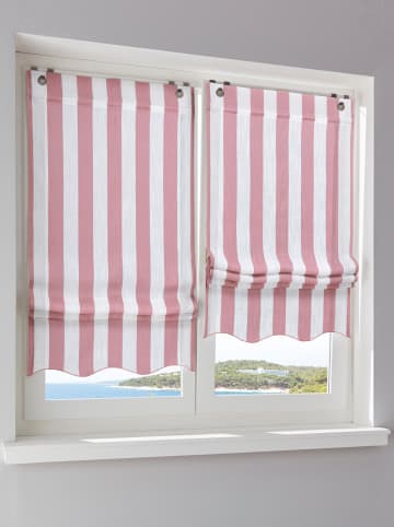 Heine Raffrollo in altrose-weiß