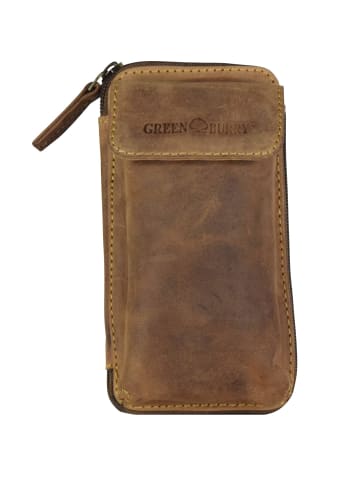 Greenburry Vintage Gürteltasche Leder 14,5 cm in brown