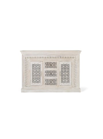 Giner y Colomer Sideboard aus gealtertem weißem Mangoholz in White
