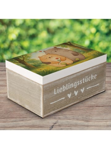 Mr. & Mrs. Panda Truhe Bären Liebe Design ohne Spruch in Weiß