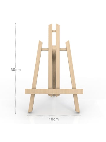 Intirilife Tischstaffelei - Staffelei in 18 x 30 cm in Braun