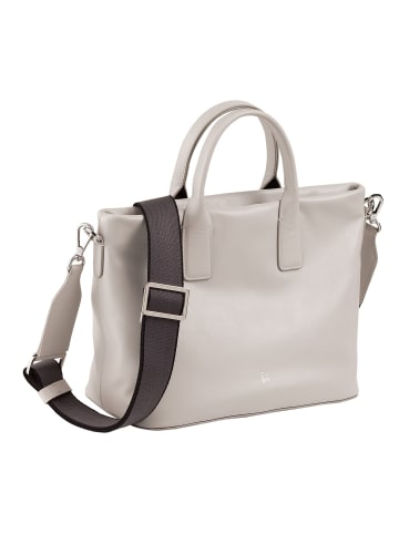 DuDu Jaqueline Handtasche Leder 28 cm in pearl grey