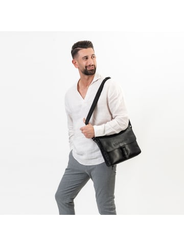 Farmhood Memphis Aktentaschen Messenger Leder 32 cm in black
