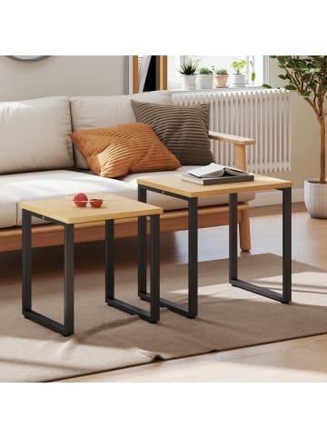 HOMCOM Couchtisch-60L x 50B x 60H cm-Naturholz