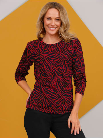 Sieh an! Langarm-Shirt in kirsche-schwarz-bedruckt