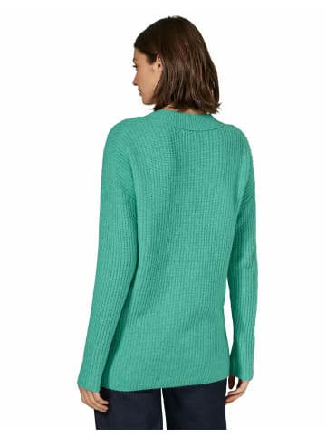 Cecil V-Kragen Pullover für Damen in Grün